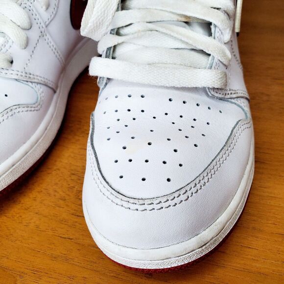 NIKE Air Jordan 1 Retro High OG Sneakers Running Shoes White Varsity Red SZ 5.5 - Picture 7 of 12